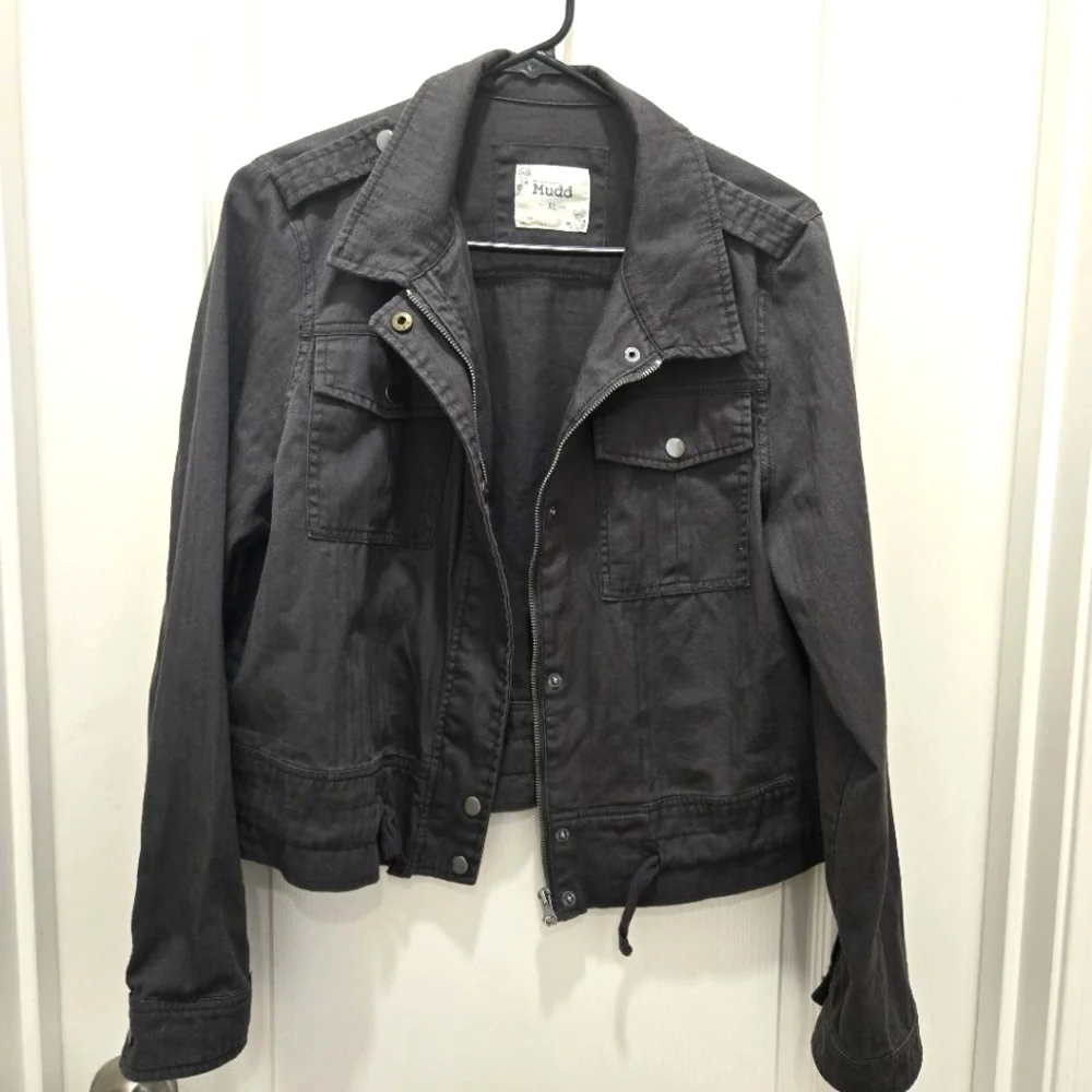 Dark Gray Denim Jacket - Picture 1 of 5